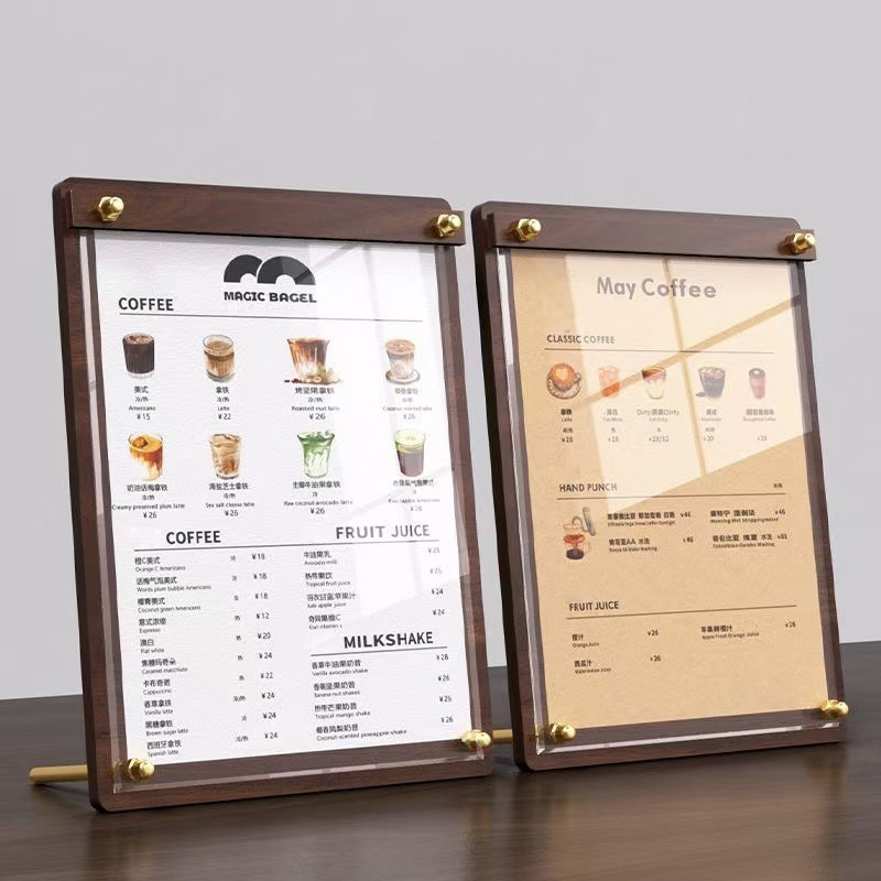 Custom Map Poster - Stojak na menu z akrylu imitującego