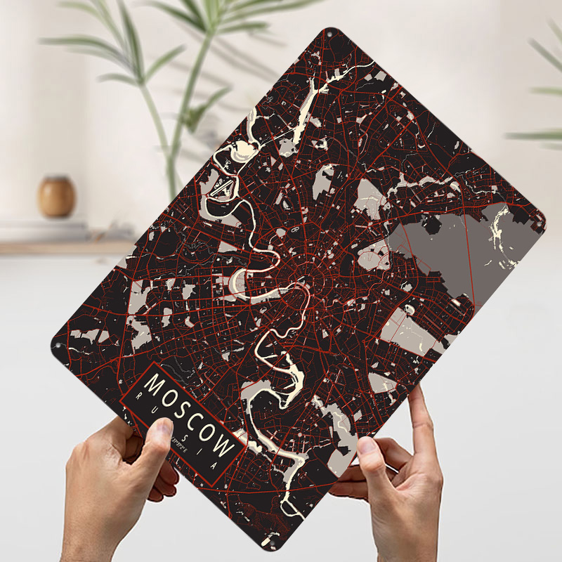 Mapa Moskwy w stylu vintage, m – Custom Map Poster recenzja i cena