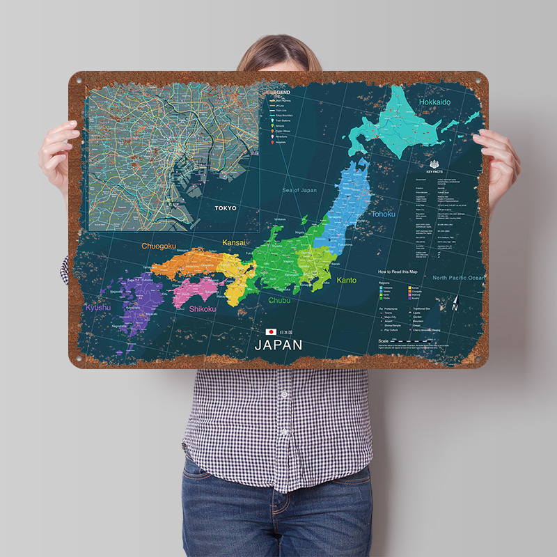 Mapa Japonii i Tokio Plakat Pe – Custom Map Poster recenzja i cena